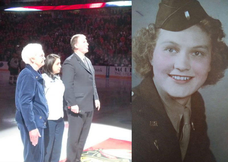 Honoring Mom on Military Night